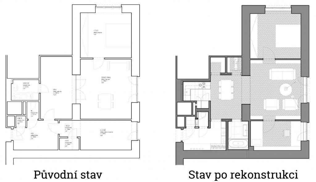 rekonstrukce bytu vysočany archizoom